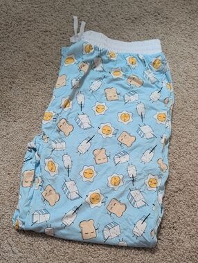 Little Sleepies Mens Light Blue Breakfast Print Pajama Pants
